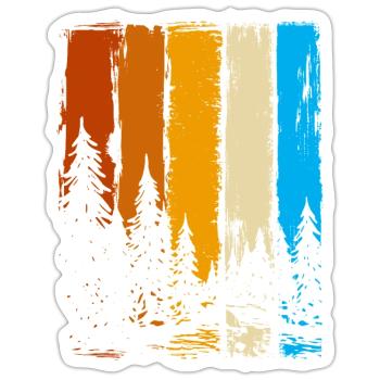 Forest Wood making Lumberjack Forest worker Forester - Sticker size S (10 x 10 cm) - white matte - Front