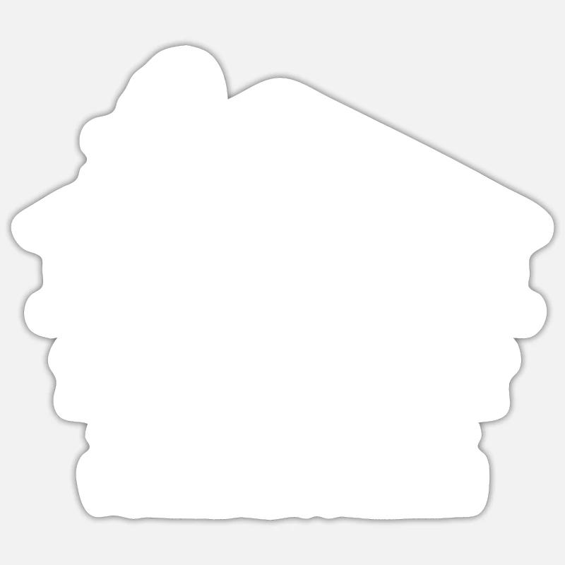 Bauherr Hausbauer Häuslebauer - Sticker Größe S (10 x 10 cm) - Mattweiß