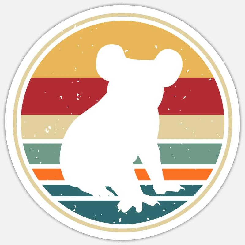 Koala - Sticker Größe S (10 x 10 cm) - Mattweiß