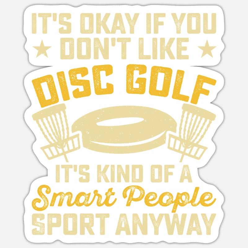 Discgolf Disc Golf - Sticker taille S (10 x 10 cm) - blanc mat