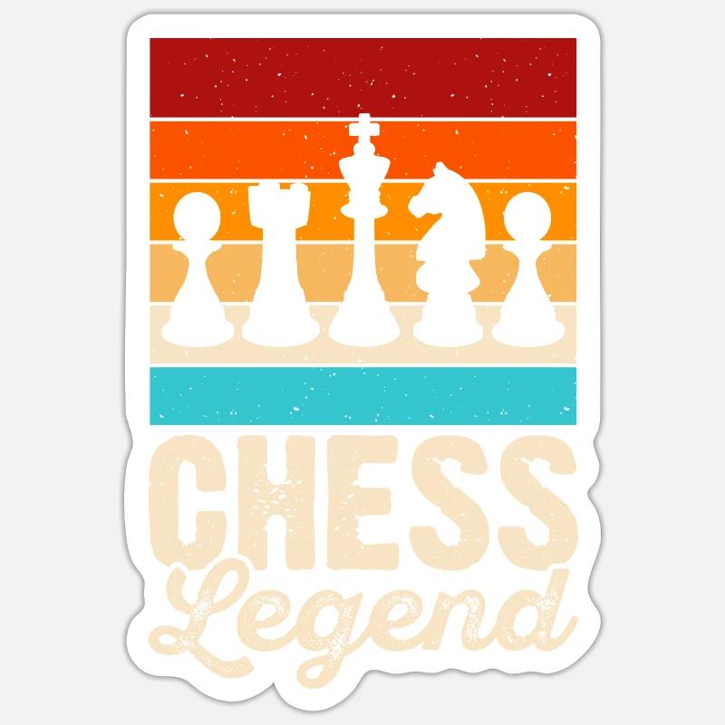 Échecs - Sticker taille S (10 x 10 cm) - blanc mat