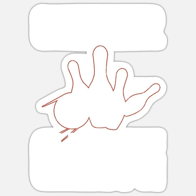 Bowling - Sticker Größe S (10 x 10 cm) - Mattweiß
