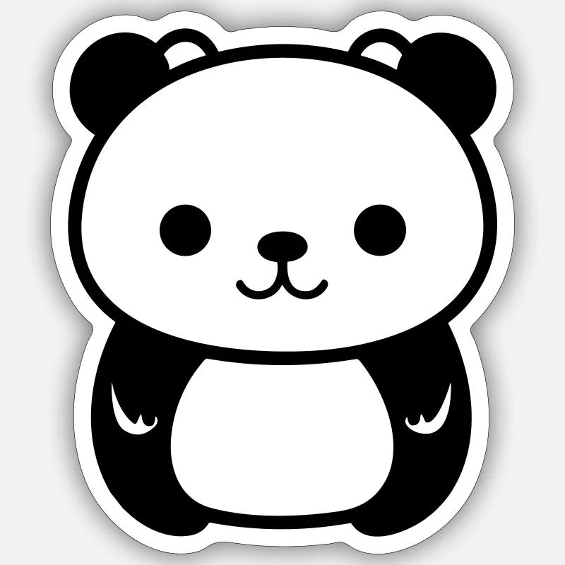 Bärenjunges - Sticker Größe S (10 x 10 cm) - Mattweiß