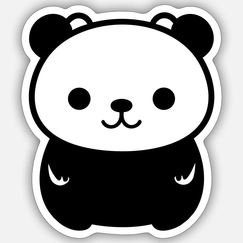 Bébé ours - Sticker taille S (10 x 10 cm) - blanc mat