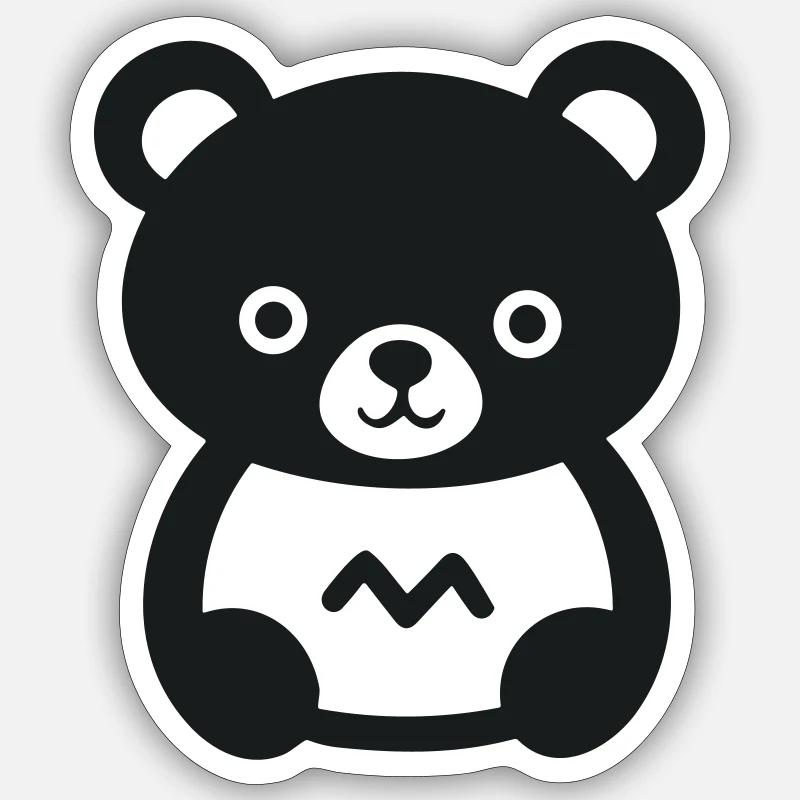 Bear cub - Sticker size S (10 x 10 cm) - white matte