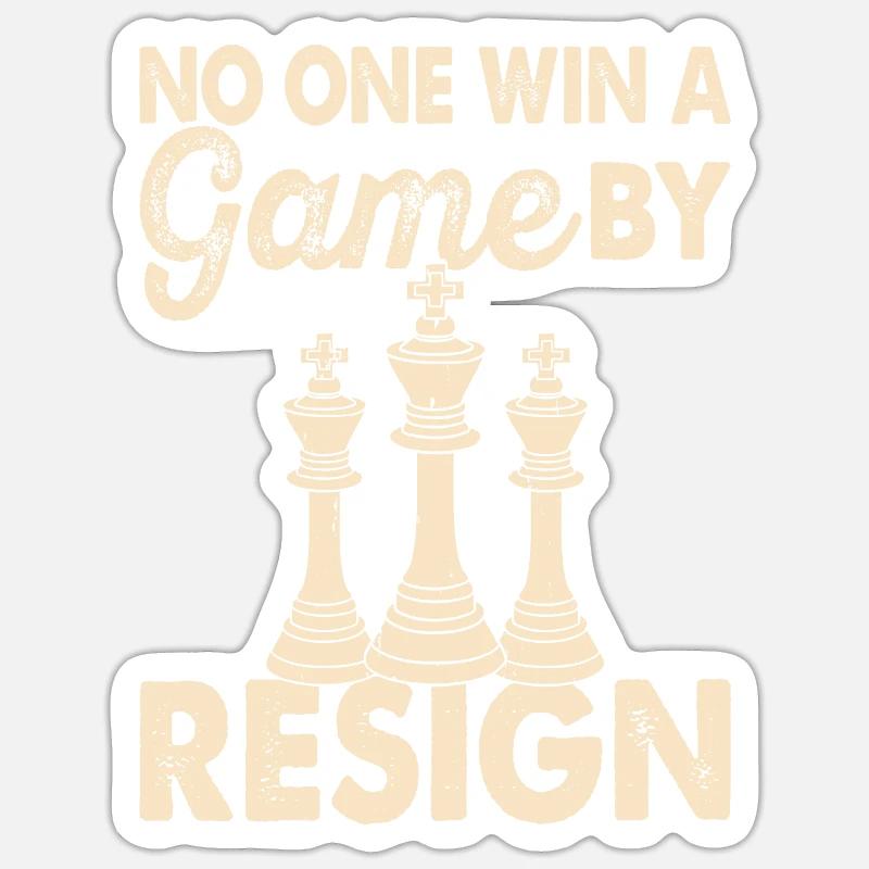Chess - Sticker size S (10 x 10 cm) - white matte