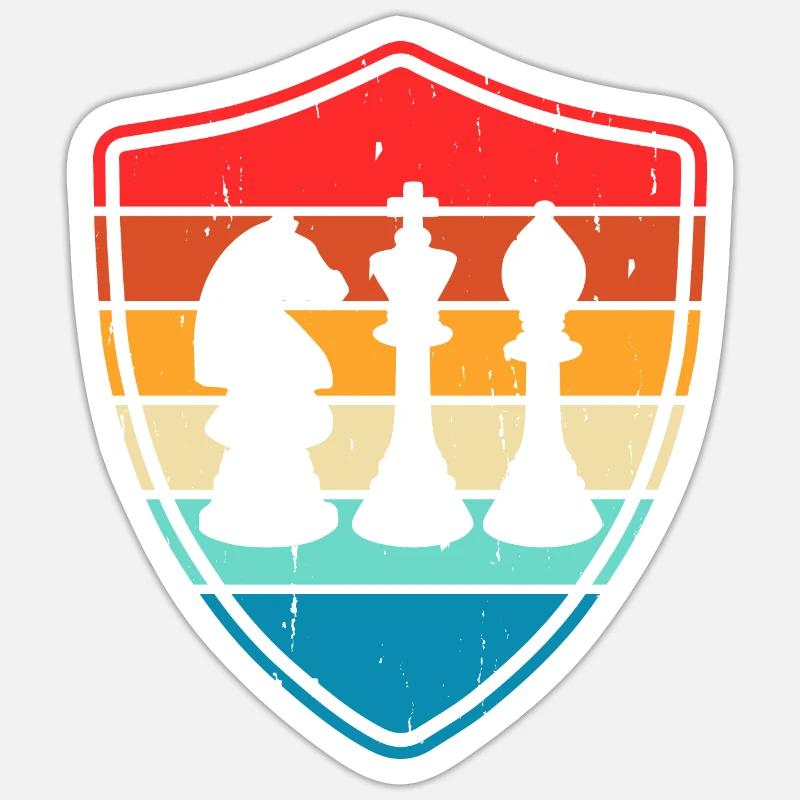 Échecs - Sticker taille S (10 x 10 cm) - blanc mat