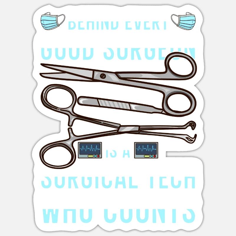 Scrub Tech OP-Techniker Chirurgischer Technologe Sticker Größe S (10 x 10 cm)