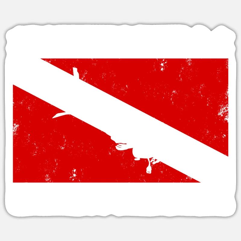 Dive Master Rescue Diver Scuba Diving Instructor Sticker size S (10 x 10 cm)