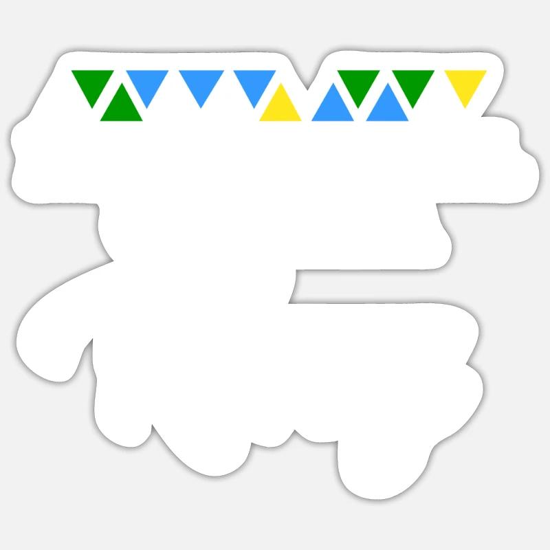 Guinée équatoriale - Sticker taille S (10 x 10 cm) - blanc mat