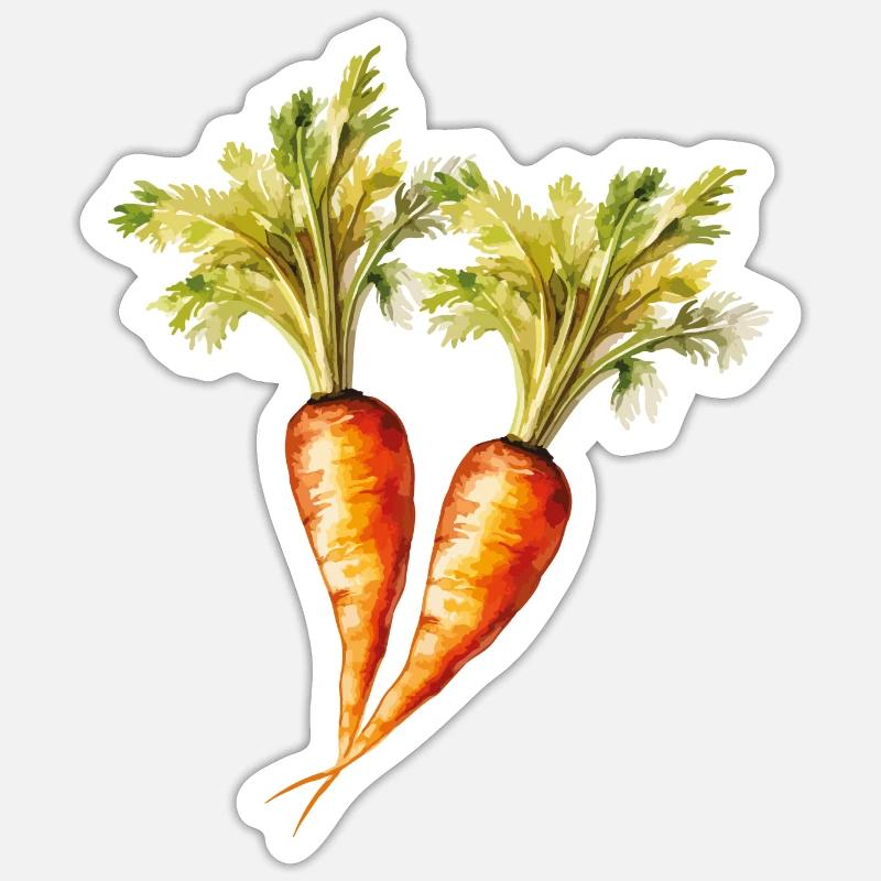 Carrots 2 - Sticker size S (10 x 10 cm) - white matte