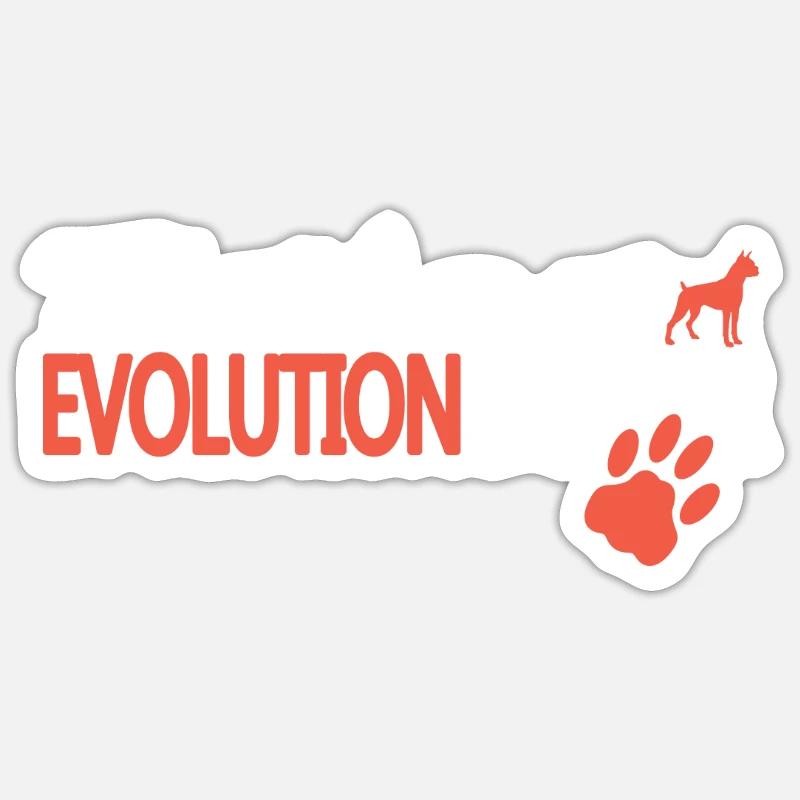 Hund Boxer Hundebesitzer Geschenkidee - Sticker Größe S (10 x 10 cm) - Mattweiß