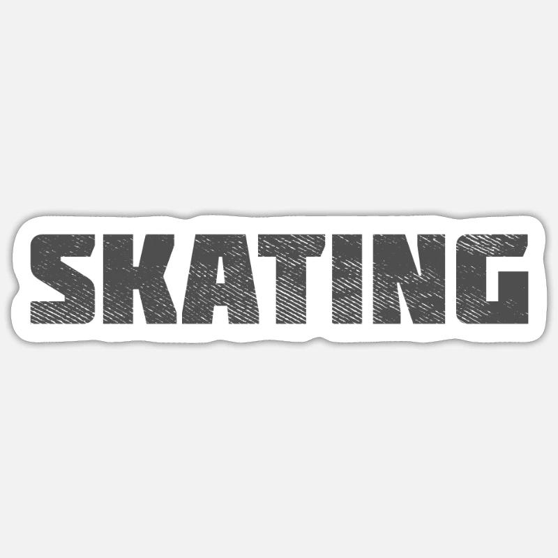 Skating - Sticker size S (10 x 10 cm) - white matte
