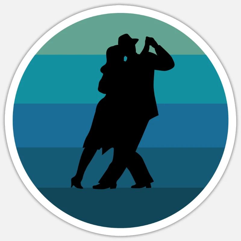 Tango Argentin Danse Milonga Vals Sticker taille S (10 x 10 cm)