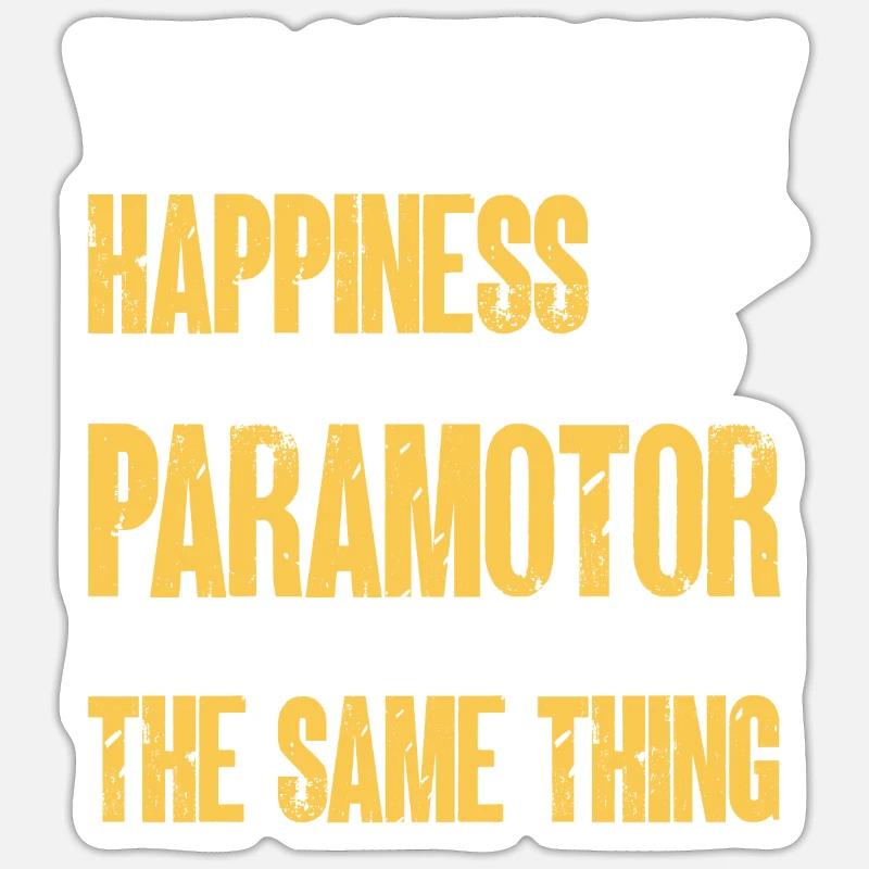 Paramotor Motorized paraglider - Sticker size S (10 x 10 cm) - white matte