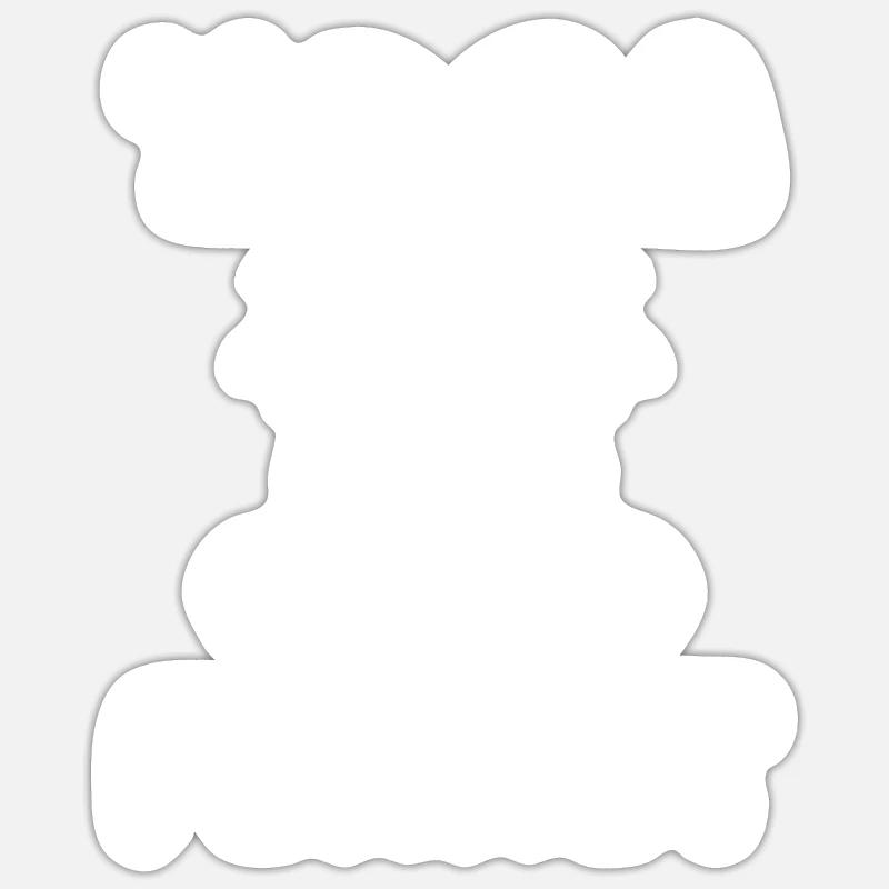 Frettchen Iltis - Sticker Größe S (10 x 10 cm) - Mattweiß