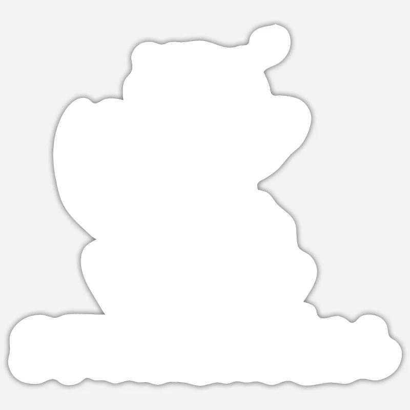Frettchen Iltis - Sticker Größe S (10 x 10 cm) - Mattweiß