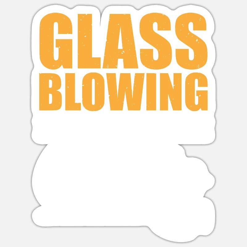 Glasbläser - Sticker Größe S (10 x 10 cm) - Mattweiß
