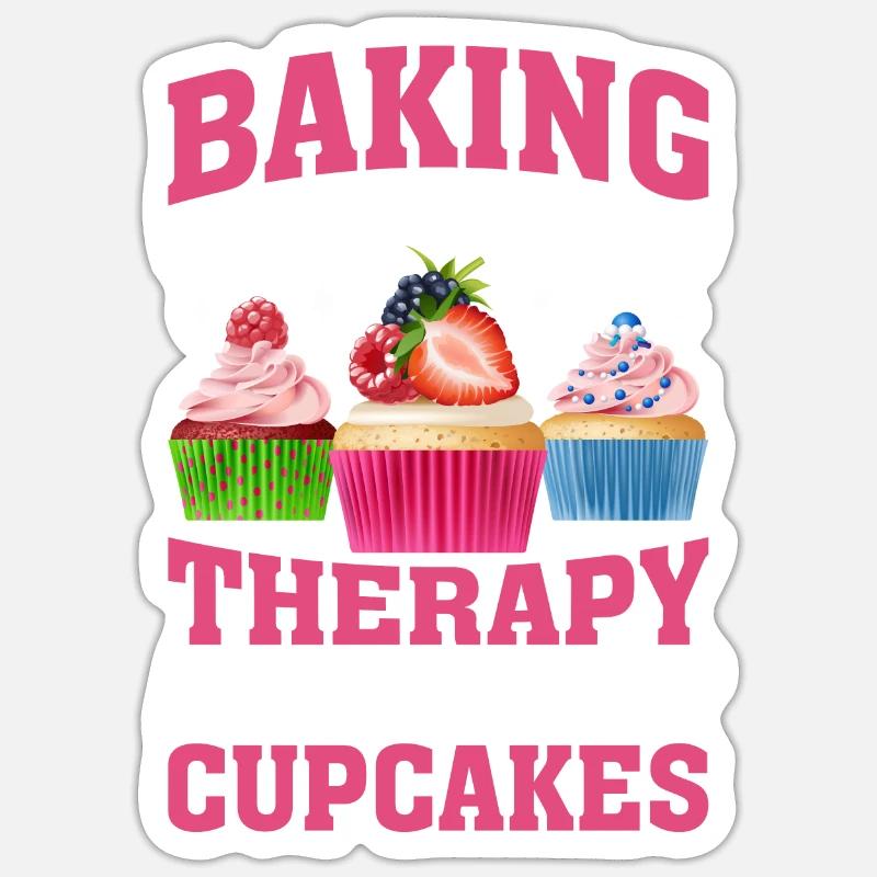 Baking is therapy baker Sticker size S (10 x 10 cm)