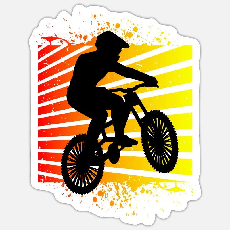 VTT - Sticker taille S (10 x 10 cm) - blanc mat