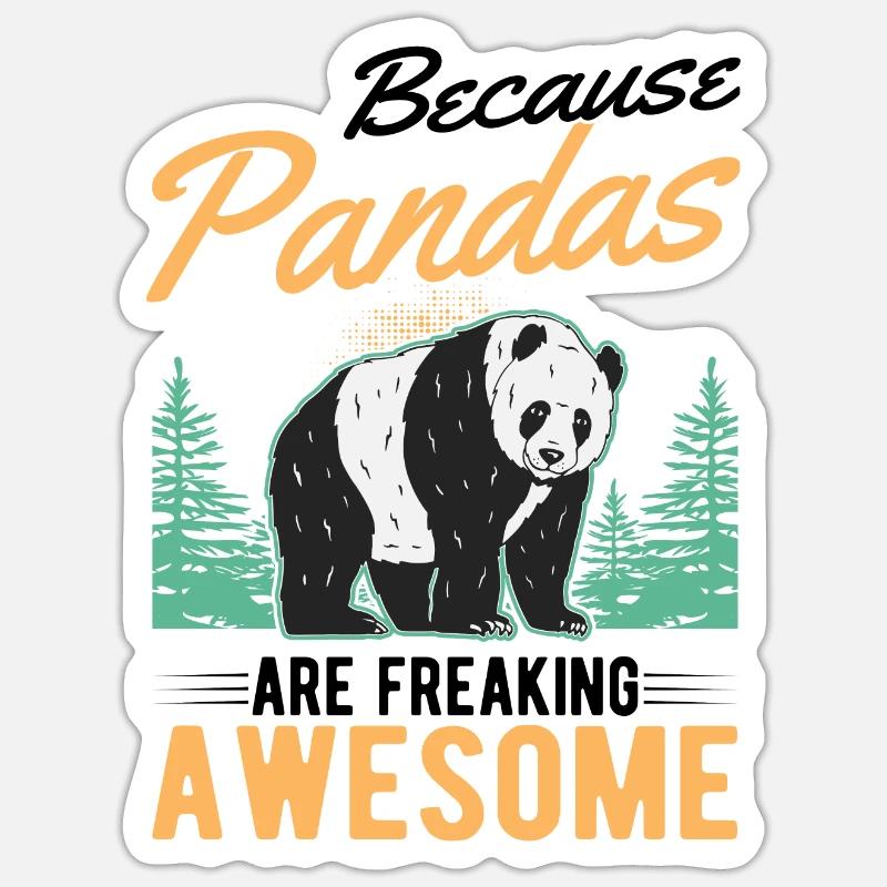 Panda Lover Panda Bear Gift - Sticker size S (10 x 10 cm) - white matte