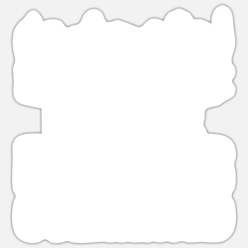 Funny Deaf Pride ASL - Sticker formato S (10 x 10 cm) - bianco opaco
