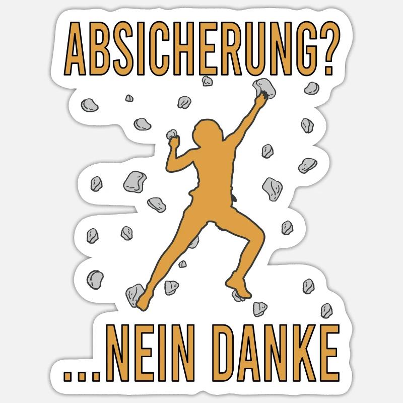 Bouldern Boulder Klettern Boulderer Bouldering - Sticker Größe S (10 x 10 cm) - Mattweiß