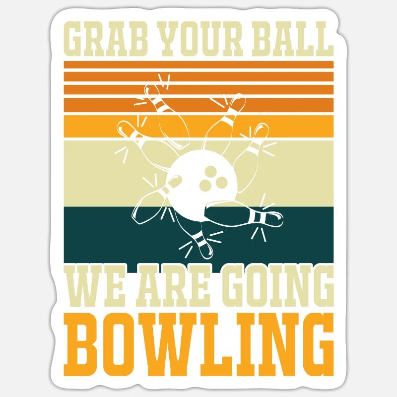 Bowling - Sticker size S (10 x 10 cm) - white matte