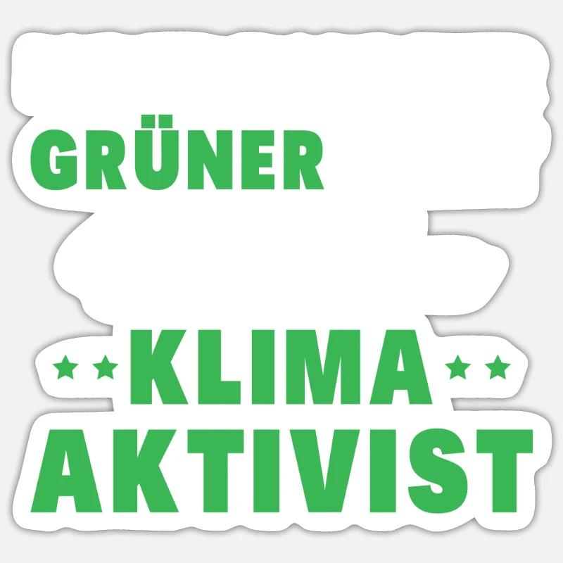 Ist Im Kopf Nur Grüner Mist Wird Man Klimaaktivist - Sticker Größe S (10 x 10 cm) - Mattweiß
