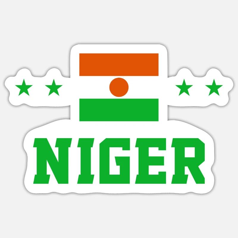 Niger - Sticker Größe S (10 x 10 cm) - Mattweiß