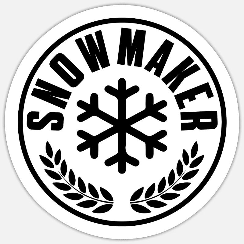 Snowmaker Design - Sticker size S (10 x 10 cm) - white matte