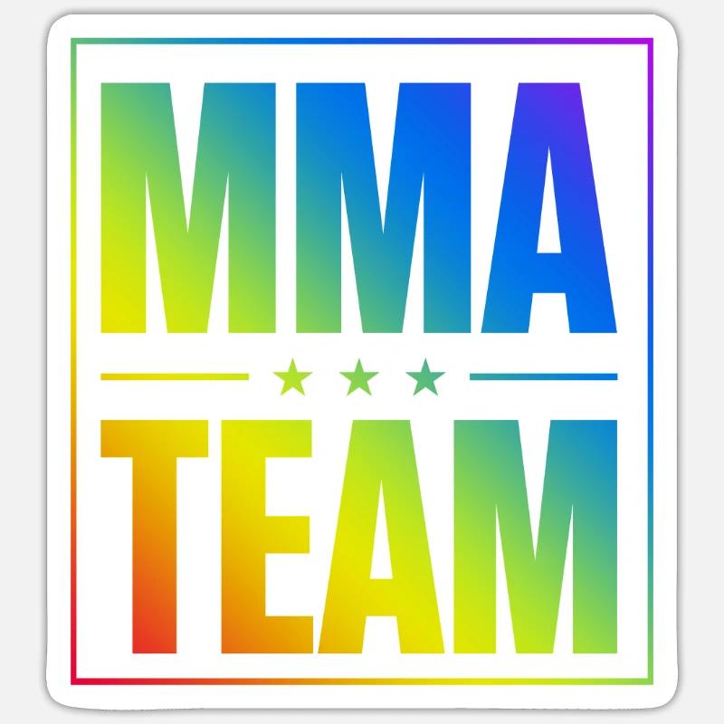 L’équipe MMA - Sticker taille S (10 x 10 cm) - blanc mat