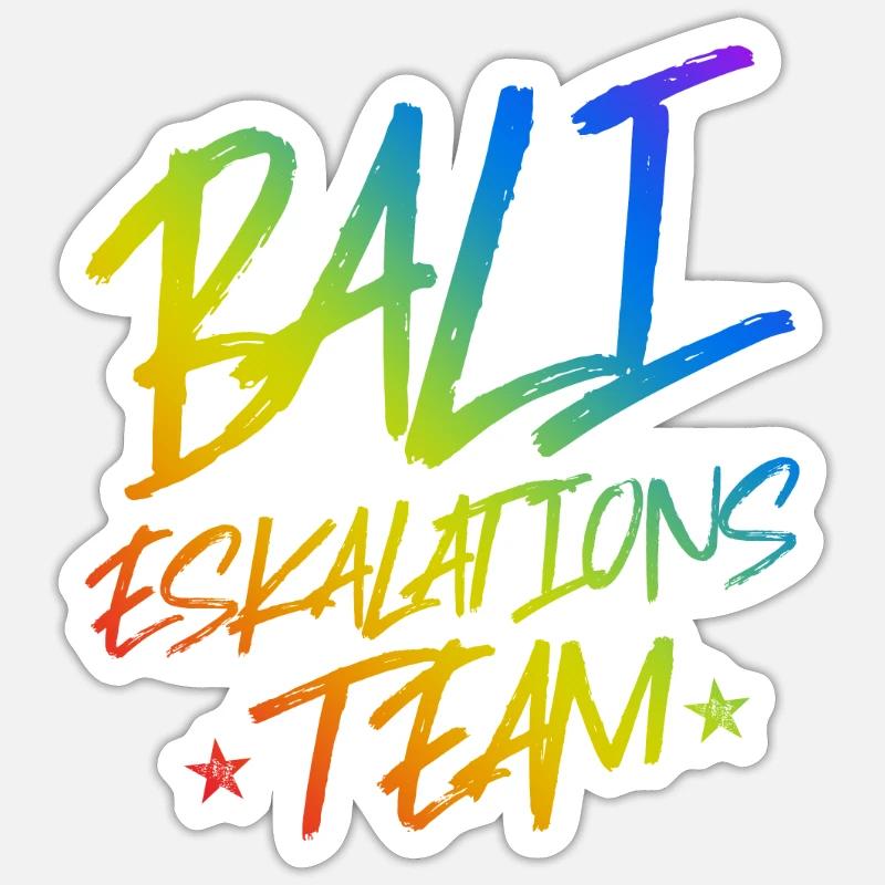 Escalade de Bali - Sticker taille S (10 x 10 cm) - blanc mat