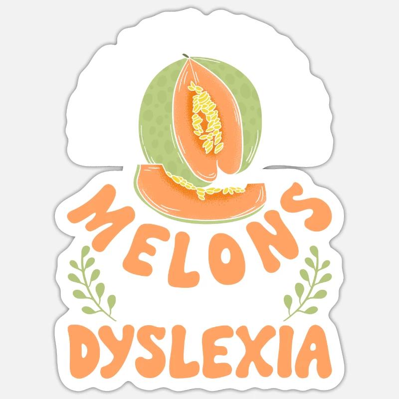 Dyslexie dyslexique - Sticker taille S (10 x 10 cm) - blanc mat