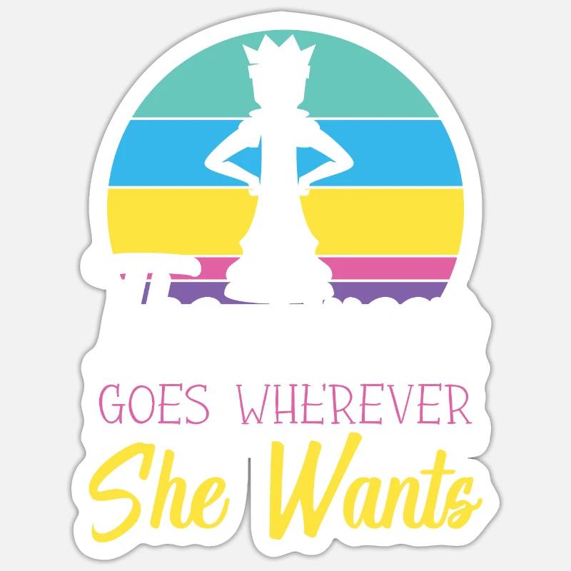 Chess Board Game Checkmate Strategy Chess Player Sticker size S (10 x 10 cm)