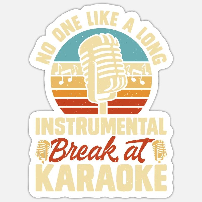 Karaoke Singing - Sticker size S (10 x 10 cm) - white matte