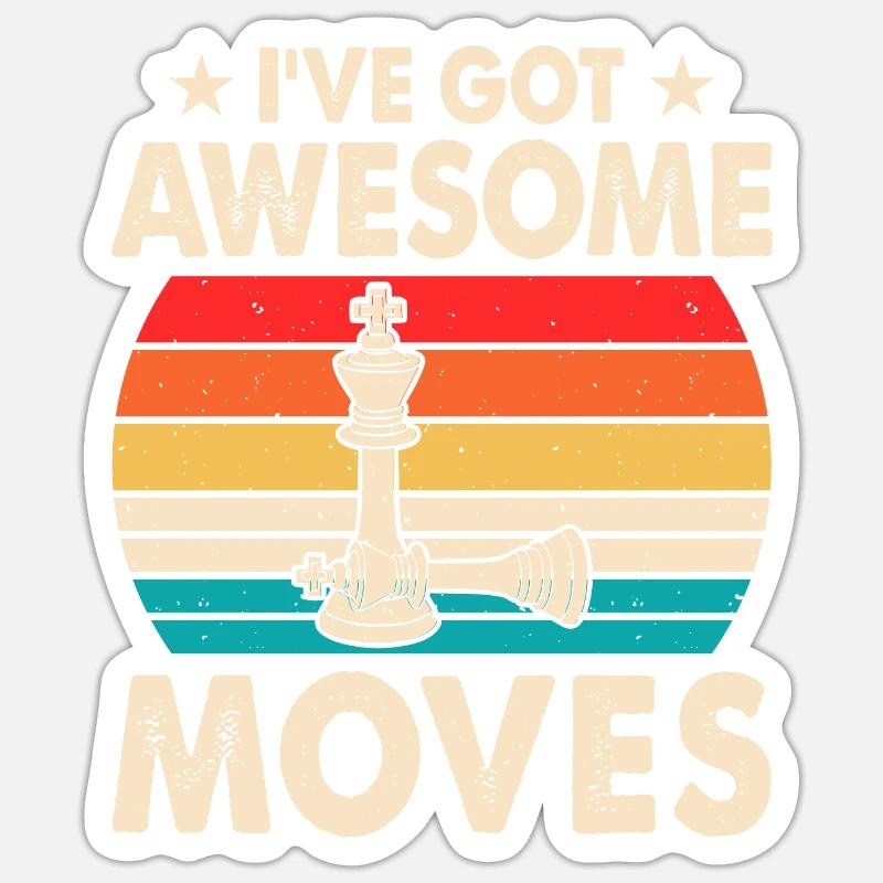 Chess - Sticker size S (10 x 10 cm) - white matte