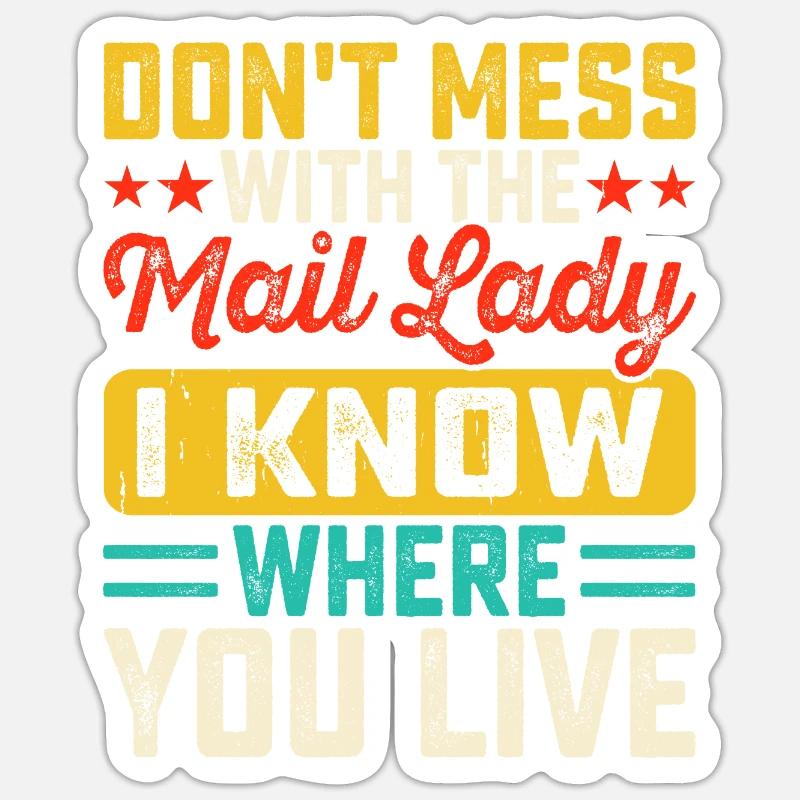 Briefträger Postbote Sticker Größe S (10 x 10 cm)