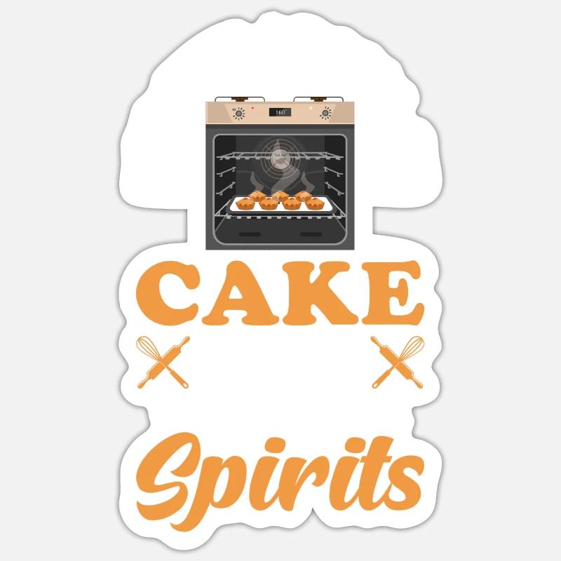 Kuchen Backen Bäcker Bäckerei Sticker Größe S (10 x 10 cm)