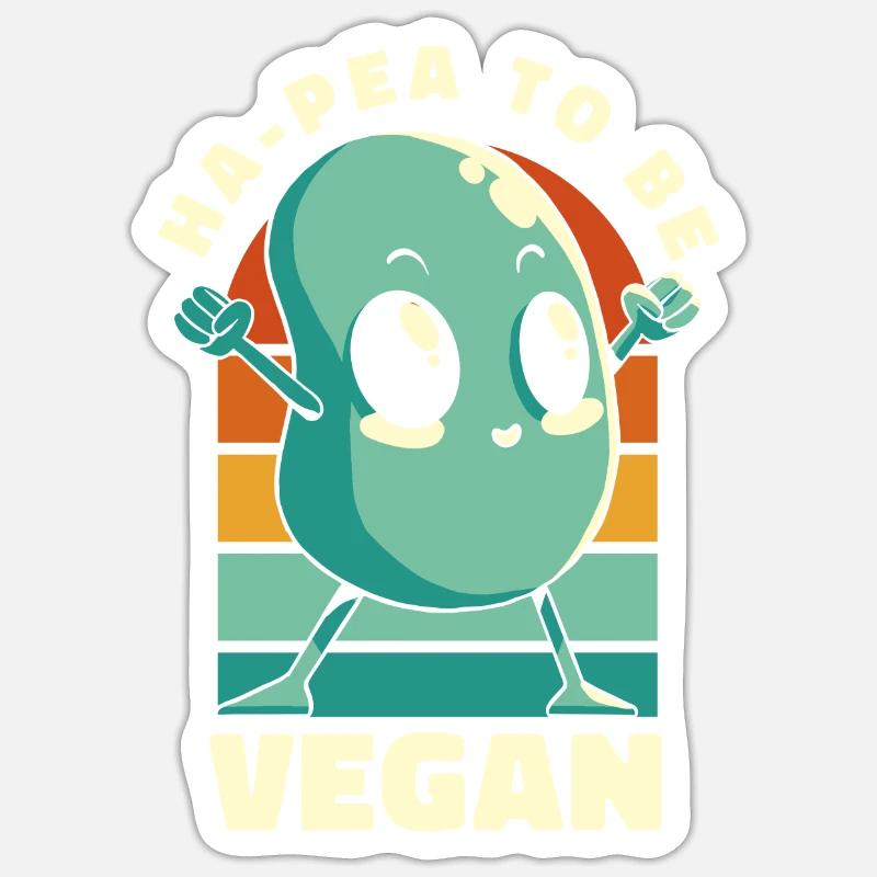 Ha-Pea sera végétalien végétalien végétalien Sticker taille S (10 x 10 cm)