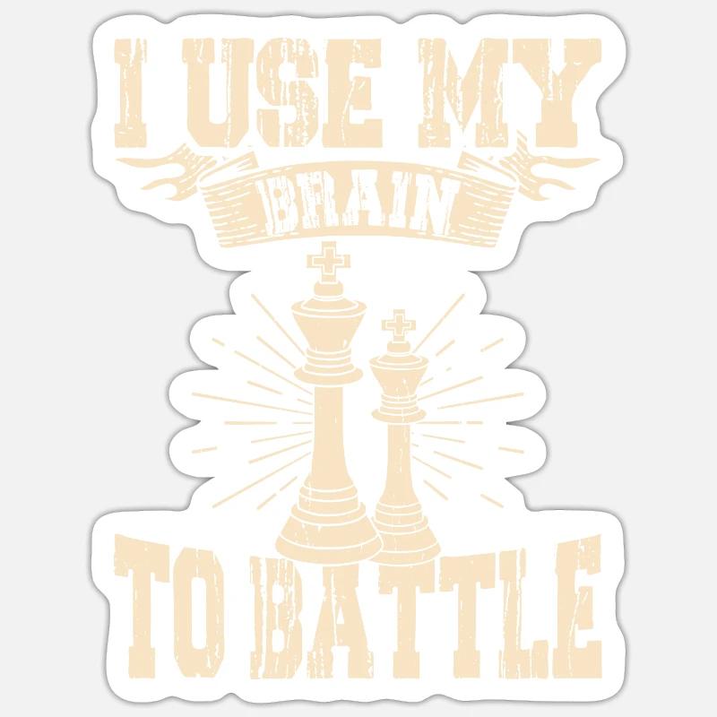 Échecs - Sticker taille S (10 x 10 cm) - blanc mat