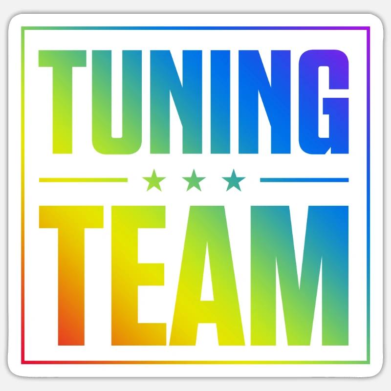 Équipe de tuning - Sticker taille S (10 x 10 cm) - blanc mat