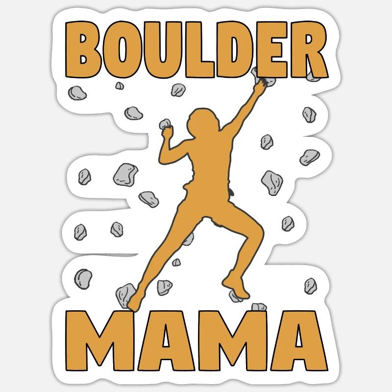 Bouldern Mama Boulder Mutti Boulderer Muttertag Sticker Größe S (10 x 10 cm)