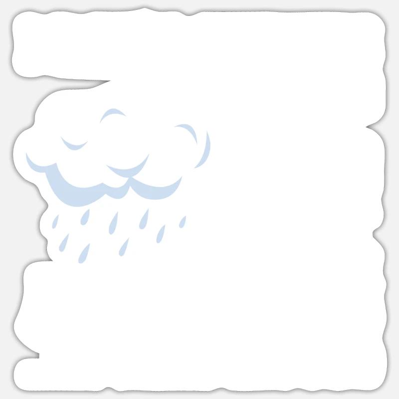 Drôle d’observateur météo disant - Sticker taille S (10 x 10 cm) - blanc mat