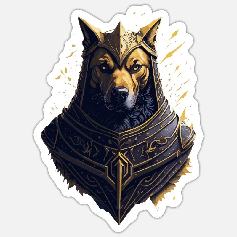 Royal Hound - Sticker taille S (10 x 10 cm) - blanc mat