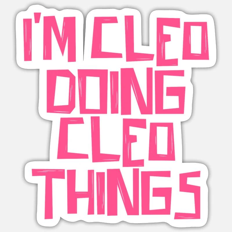 I'm Cleo doing Cleo things - Sticker Größe S (10 x 10 cm) - Mattweiß