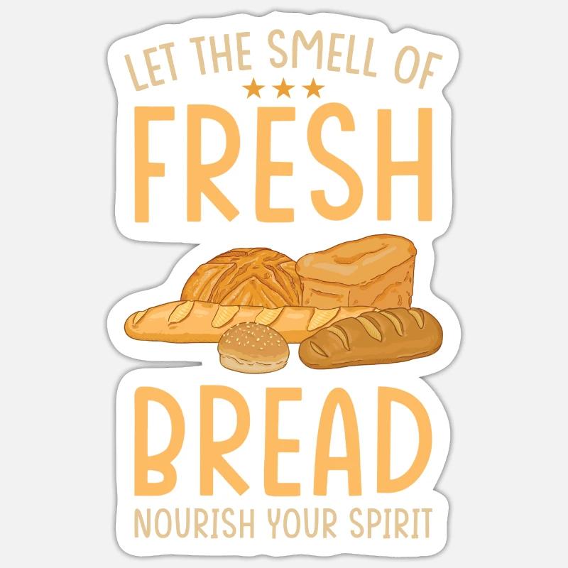 Bread Baker Baking Sticker size S (10 x 10 cm)