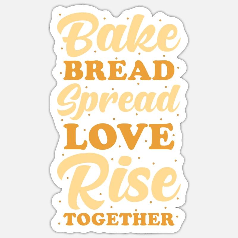 Brot Bäcker Backen - Sticker Größe S (10 x 10 cm) - Mattweiß