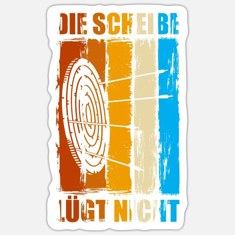 Die Scheibe Pfeil Bogen Bogenschießen Bogenschütze Sticker Größe S (10 x 10 cm)