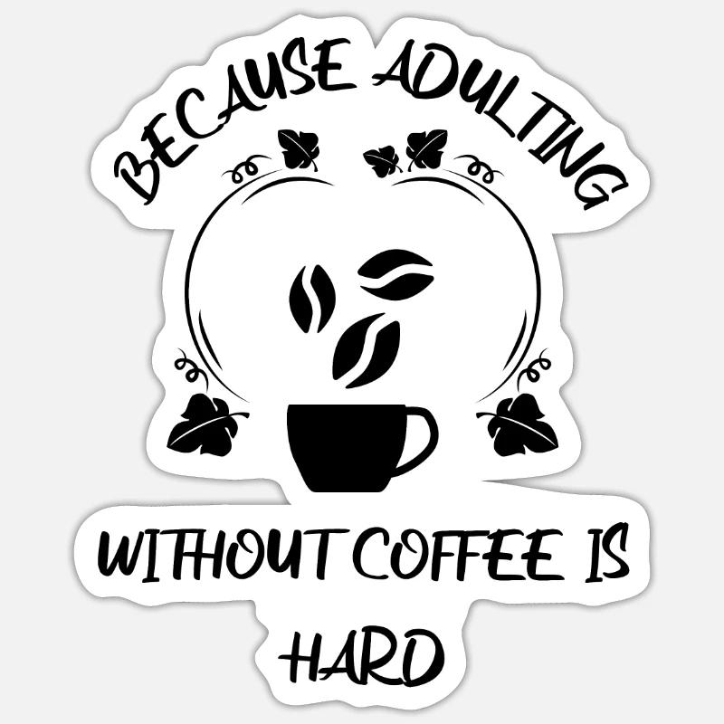 Kaffee Espresso Käffchen Sticker Größe S (10 x 10 cm)